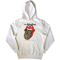 White - Front - The Rolling Stones Unisex Adult Leopard Tongue Pullover Hoodie
