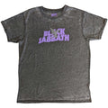Charcoal Grey - Front - Black Sabbath Unisex Adult Burnout Cotton Logo T-Shirt