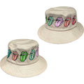 Natural-Multicoloured - Front - The Rolling Stones Unisex Adult Multi-Tongue Bucket Hat
