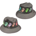 Grey-Multicoloured - Front - The Rolling Stones Unisex Adult Multi-Tongue Bucket Hat