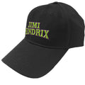 Black-Green - Front - Jimi Hendrix Unisex Adult Arch Logo Baseball Cap