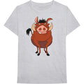Grey - Front - The Lion King Unisex Adult Pumbaa Pose T-Shirt