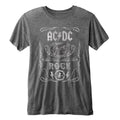 Charcoal Grey - Front - AC-DC Unisex Adult Cannon Swig Burnout T-Shirt
