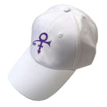 White-Purple - Front - Prince Unisex Adult Symbol Baseball Cap