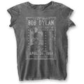 Charcoal Grey - Front - Bob Dylan Womens-Ladies Curry Hicks Cage Burnout Cotton T-Shirt