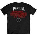 Black - Back - Pantera Unisex Adult Horned Skull Stencil Cotton Back Print T-Shirt