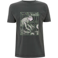 Charcoal Grey - Front - Pixies Unisex Adult Monkey Grid Cotton T-Shirt