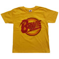 Yellow - Front - David Bowie Childrens-Kids Diamond Dogs Logo T-Shirt