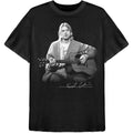 Black - Front - Kurt Cobain Unisex Adult Guitar Live Photoshoot Cotton T-Shirt