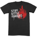 Black - Front - Stiff Little Fingers Unisex Adult Graffiti Cotton T-Shirt
