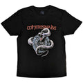 Black - Front - Whitesnake Unisex Adult Snake Cotton T-Shirt