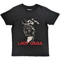 Black - Front - Lady Gaga Unisex Adult Leather Jacket T-Shirt