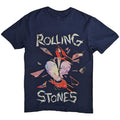 Navy Blue - Front - The Rolling Stones Unisex Adult Hackney Diamonds Heart T-Shirt