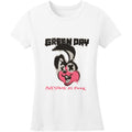 White - Front - Green Day Womens-Ladies Road Kill Skinny T-Shirt