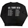 Black - Back - The Rolling Stones Unisex Adult US Tour 1978 Back Print Sweatshirt