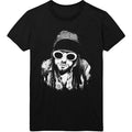 Black - Front - Kurt Cobain Unisex Adult Photograph Cotton T-Shirt