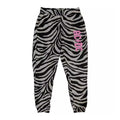 Black-White - Lifestyle - AC-DC Womens-Ladies Zebra Print Logo Long Pyjama Set