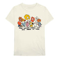 Natural - Front - BT21 Unisex Adult Hippie Cotton T-Shirt