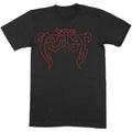 Black - Front - The Cult Unisex Adult Outline Cotton Logo T-Shirt