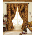 Gold - Front - Riva Home Zurich Pencil Pleat Curtains
