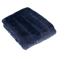 Navy - Front - Riva Home Empress Faux Fur Throw