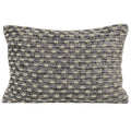 Grey - Front - Riva Home Souk Beaded Rectangular Cushion Cover