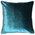Teal - Front - Riva Home Luxe Velvet Cushion Cover