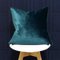Teal - Side - Riva Home Luxe Velvet Cushion Cover