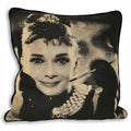 Black - Front - Riva Home Hollywood Audrey Hepburn Cushion Cover