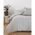 Grey - Front - Riva Paoletti Linear Duvet Cover Set