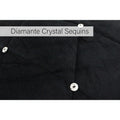 Black - Side - Riva Paoletti New Diamante Cushion Cover