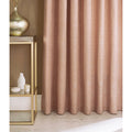 Blush Pink - Side - Furn Himalaya Jacquard Design Eyelet Curtains (Pair)