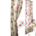 Fuchsia - Front - Furn Peony Vibrant Coloured Floral Pleat Curtains