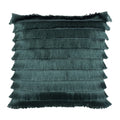 Teal - Front - Furn Flicker Tiered Fringe Cushion Cover