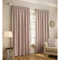 Blush Red - Front - Paoletti Olivia Pencil Pleat Curtains