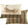 Green-Brown-Red - Front - Evans Lichfield Hunter Jumping Hare Cushion Cover