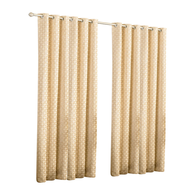 Beige - Front - Riva Home Belmont Ringtop Curtains