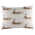 Lavender Purple-Brown-Off White - Back - Evans Lichfield Leaping Hare Cushion Cover