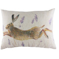 Lavender Purple-Brown-Off White - Front - Evans Lichfield Leaping Hare Cushion Cover