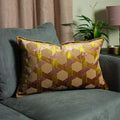 Ochre Yellow-Blush Pink - Back - Paoletti Delano Cushion Cover