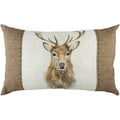 White-Brown - Front - Evans Lichfield Hessian Stag Cushion Cover