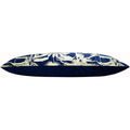 Navy - Side - Paoletti Malaysian Palm Foil Printed Cushion Cover