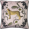 Blush-Green-Gold - Front - Paoletti Tropica Cheetah Cushion Cover