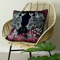 Black-White-Pink - Back - Evans Lichfield Zinara Zebra Cushion Cover