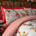 White-Red - Back - Furn Santas Workshop Christmas Duvet Cover Set