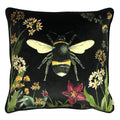 Black-Green - Front - Evans Lichfield Midnight Garden Bee Cushion Cover