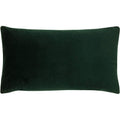 Bottle Green - Front - Evans Lichfield Sunningdale Velvet Rectangular Cushion Cover