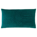 Teal - Front - Furn Mangata Velvet Rectangular Cushion Cover