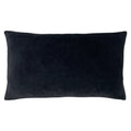 Black - Back - Furn Mangata Velvet Rectangular Cushion Cover