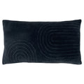 Black - Front - Furn Mangata Velvet Rectangular Cushion Cover